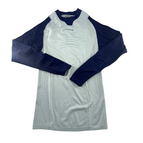 Reebok Play Dry Shirt Womens Small Blue Pullover Long Sleeve Activewear Running - Picture 1 of 7